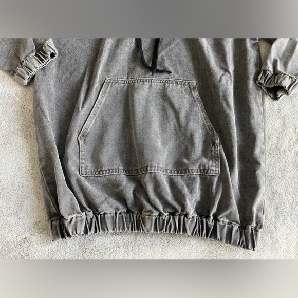 Grey Denim Shein Hoodie Women’s Size XS - Picture 7 of 10